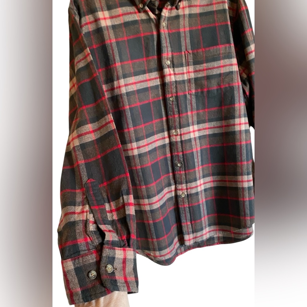 Men’s Pendleton Mason Button Down Flannel Shirt L - image 2